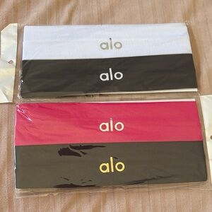 Workout headbands (4pack) - White, Pink, and Black